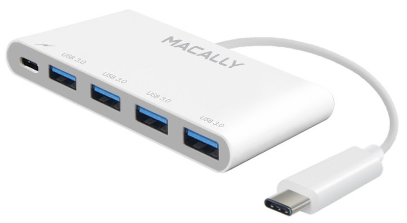 Macally UC3HUB4C USB 3.0 (3.1 Gen 1) Type-С 5000Мбит/с Белый хаб-разветвитель