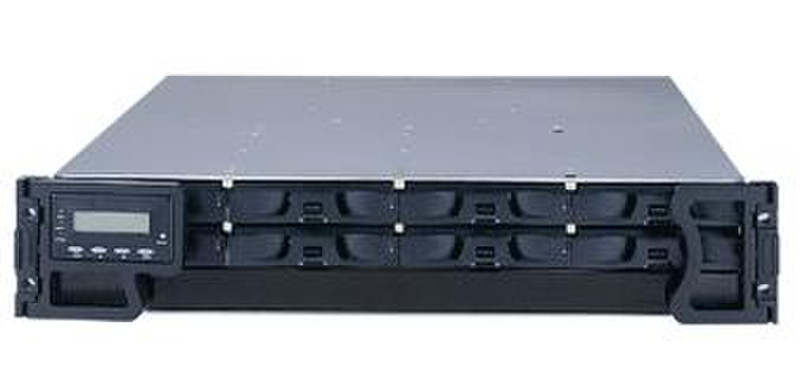 Infortrend A08U-G1410 SATA single controller RAID subsystem with SCSI-320, 8 hard drives Black rack