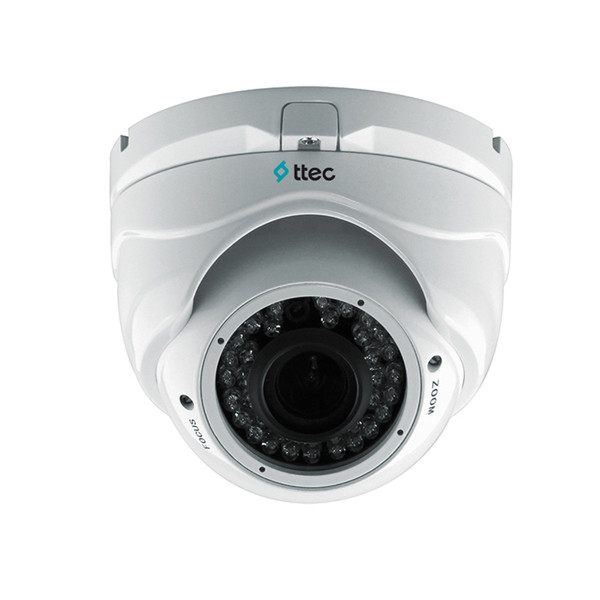 Ttec CAM-IDM1020V CCTV Вне помещения Dome Белый камера видеонаблюдения