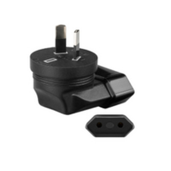 Microconnect PETRAVELAUS Type I (AU) Type C (Europlug) Black power plug adapter