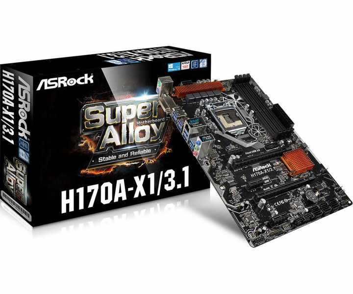Asrock H170A-X1/3.1 Intel H170 LGA1151 ATX материнская плата