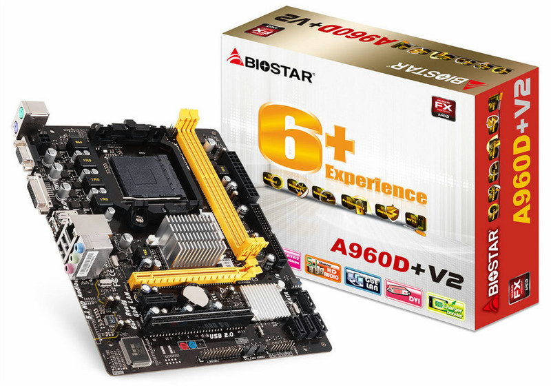 Biostar A960D+ V2 AMD 890GX Socket AM3+ Микро ATX материнская плата