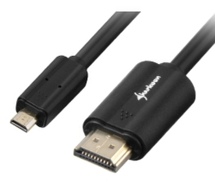 Sharkoon 1m, HDMI/Micro HDMI 1m HDMI Micro-HDMI Schwarz