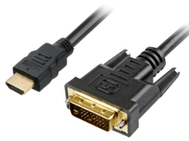 Sharkoon 1m, HDMI/DVI-D 1m HDMI DVI-D Schwarz