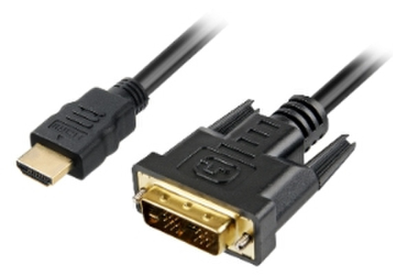 Sharkoon 1m, HDMI/DVI-D 1м HDMI DVI-D Черный