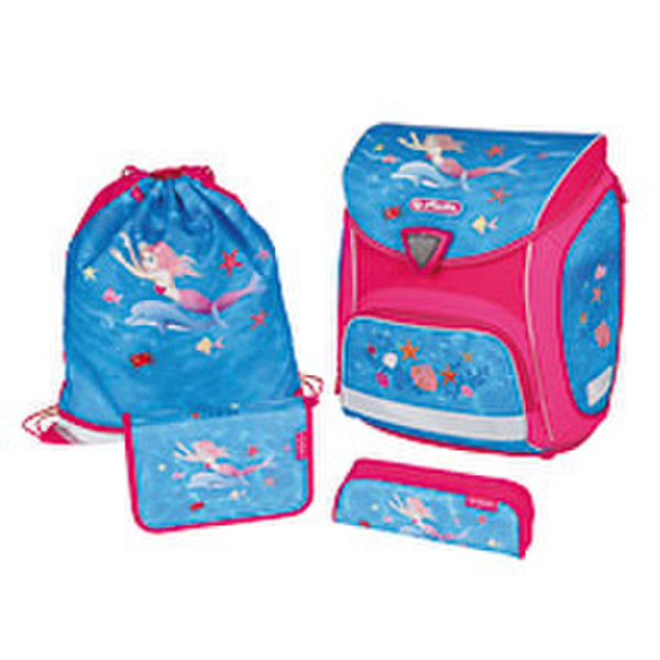 Herlitz Sporti Plus Mermaidia Girl Polyester Blue,Pink school bag set