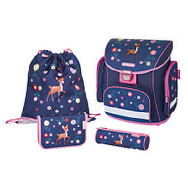 Herlitz Midi Plus Spring Girl Polyester Navy,Pink school bag set