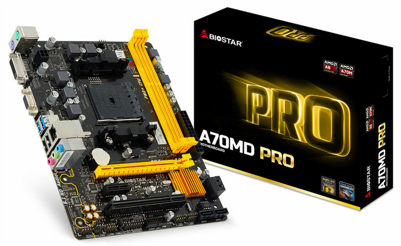 Biostar A70MD PRO AMD A70M Socket FM2+ Micro ATX motherboard