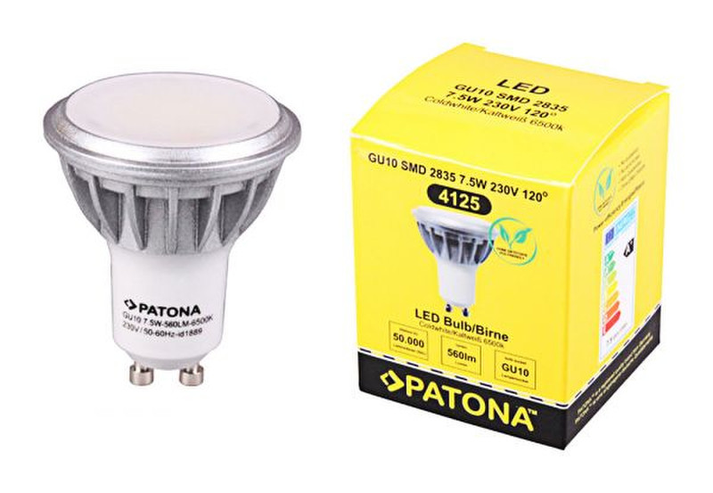 PATONA 4125 7.5Вт GU10 A+ Холодный белый LED лампа