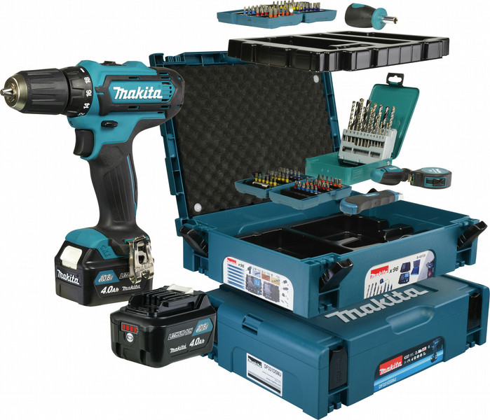 Makita DF331DSMJX1 Дрель с рукояткой пистолетного типа Литий-ионная (Li-Ion) 4А·ч 1300г Черный, Синий аккумуляторная комби-дрель