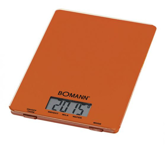 Bomann KW 1515 CB Tabletop Rectangle Electronic kitchen scale Orange
