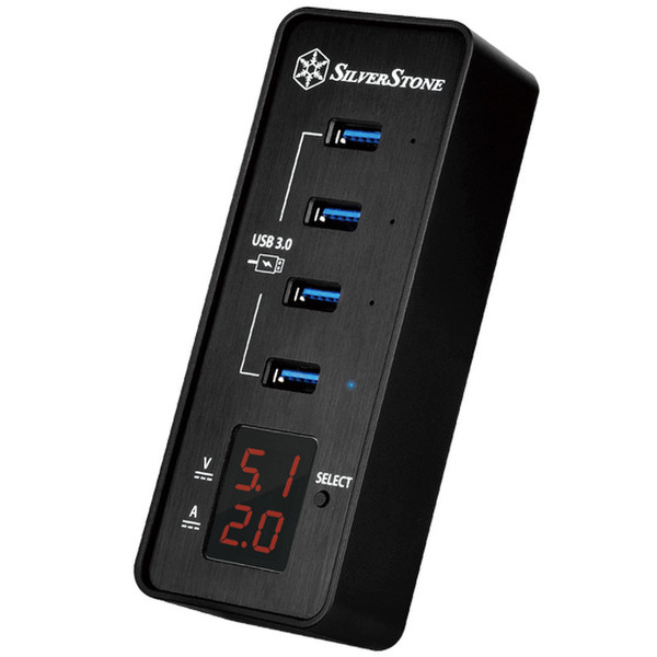 Silverstone EP03 USB 3.0 (3.1 Gen 1) Type-A 5000Mbit/s Schwarz
