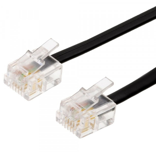 Helos 115303 1.5m Black telephony cable
