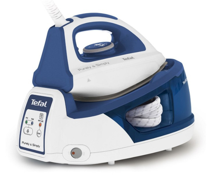 Tefal SV5020 Purely & Simply 2200W 1.2L CeramicGlide soleplate Blue,White steam ironing station