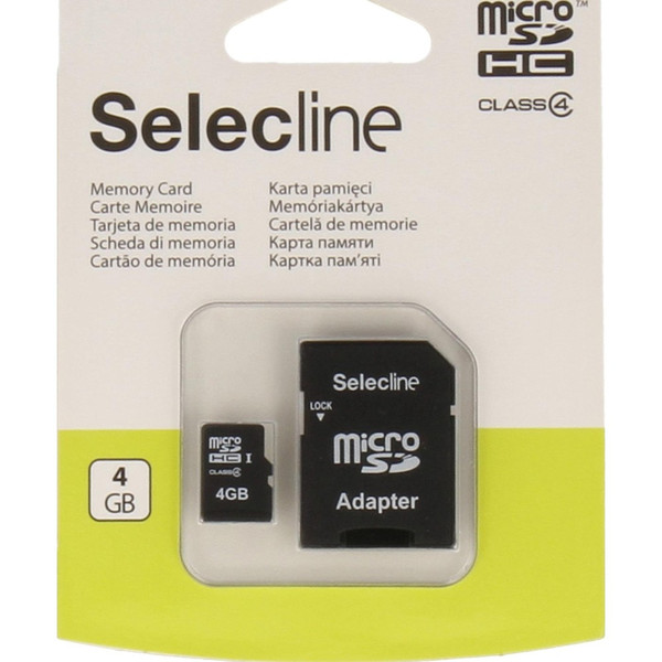 Selecline 3245678896488 4ГБ MicroSD Class 4 карта памяти