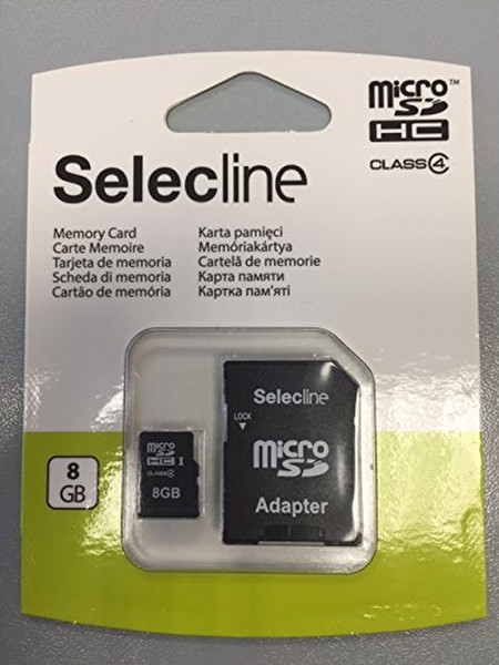 Selecline 3245678896495 8GB MicroSD Class 4 memory card