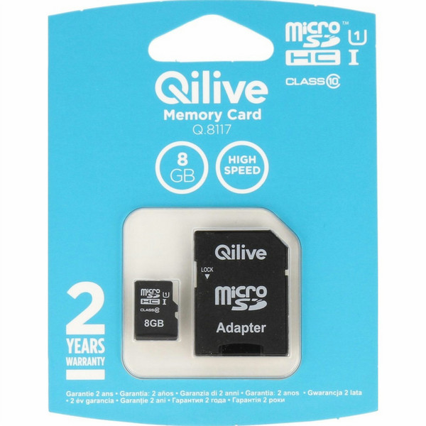Qilive 3245678896501 8GB MicroSD Class 10 memory card