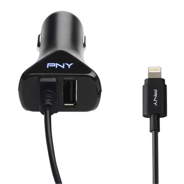 PNY P-DC-LN-K01-04-RB Auto Black mobile device charger