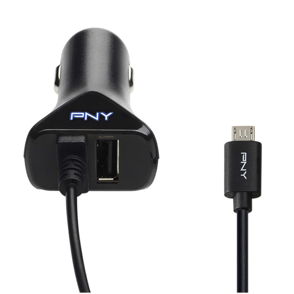 PNY P-DC-UU-K01-04-RB Auto Black mobile device charger