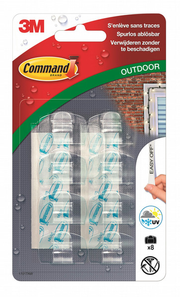 Command 17017AW Transparent 8pc(s) cable clamp