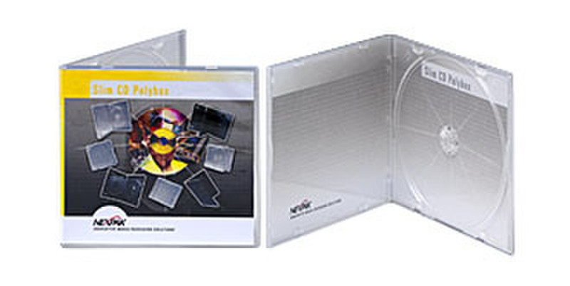 Nexpak Slim CD Polybox 1discs Transparent