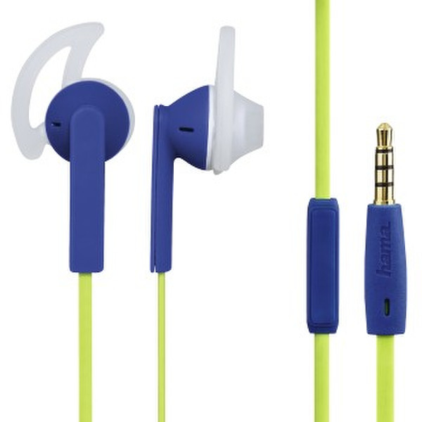 Hama Joy Sport Binaural Ear-hook,In-ear Blue,Green