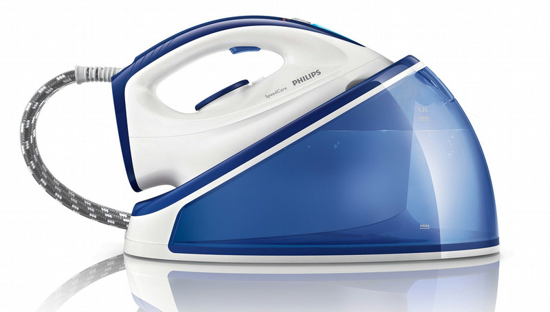 Philips SpeedCare GC6615/21 1.2L Ceramic soleplate Blue,White steam ironing station