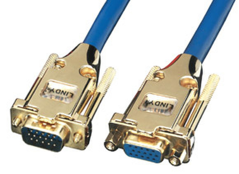 Lindy 5m VGA Cable 5м VGA (D-Sub) VGA (D-Sub) Синий VGA кабель