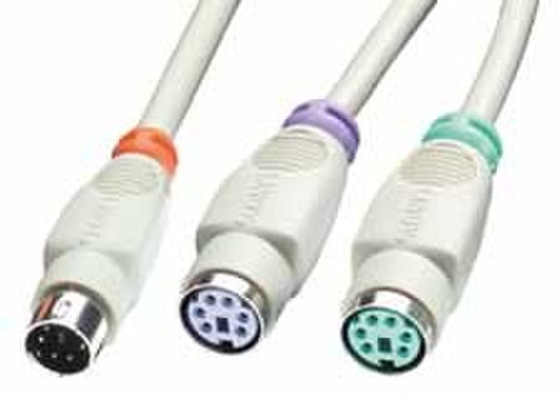 Lindy PS/2 Y-Adaptor Cable 0.15m Grau PS/2-Kabel