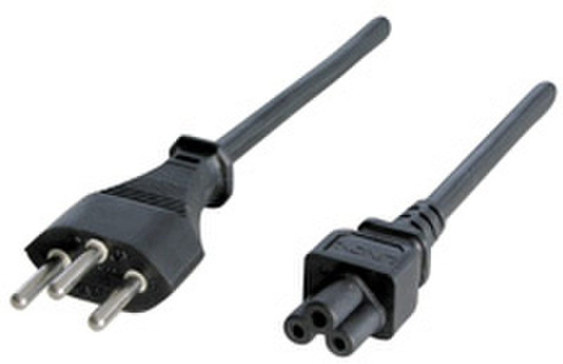 Lindy Swiss power cable, 2m 2м Черный кабель питания