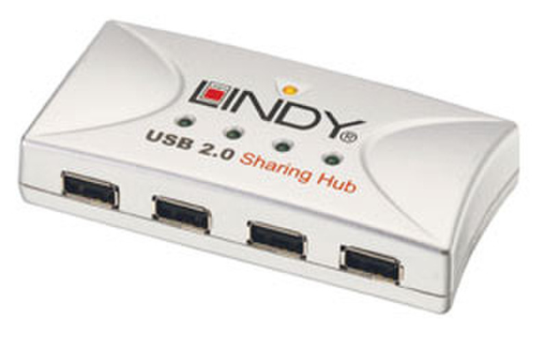 Lindy 4-port USB Hub 480Mbit/s Weiß Schnittstellenhub