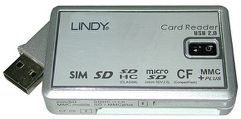 Lindy USB 2.0 Multi Card Reader USB 2.0 Серый устройство для чтения карт флэш-памяти