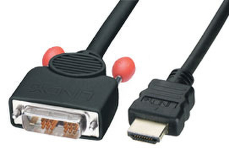 Lindy 10m HDMI/DVI-D Cable 10m HDMI DVI-D Schwarz