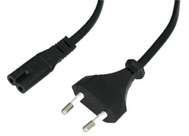 Lindy Euro Mains Cable 2м Черный кабель питания