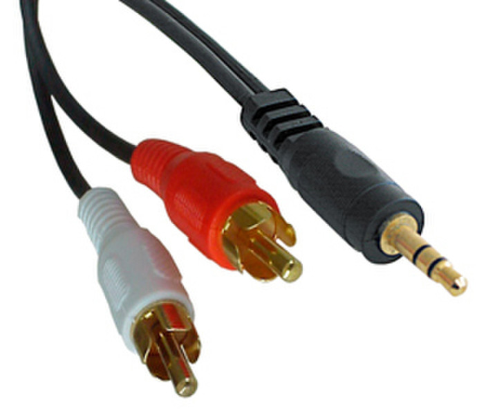 Lindy Stereo/RCA Audio Cable - 5m 5m 3.5mm 2 x RCA Schwarz Audio-Kabel