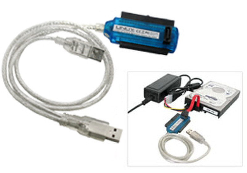 Lindy 42868 USB SATA / IDE Белый кабельный разъем/переходник