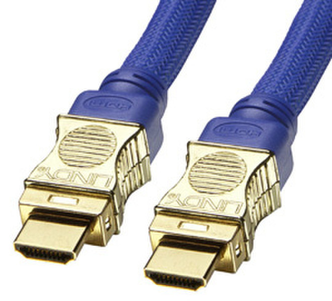 Lindy HDMI Cable, 0.5m 0.5м HDMI HDMI Синий HDMI кабель