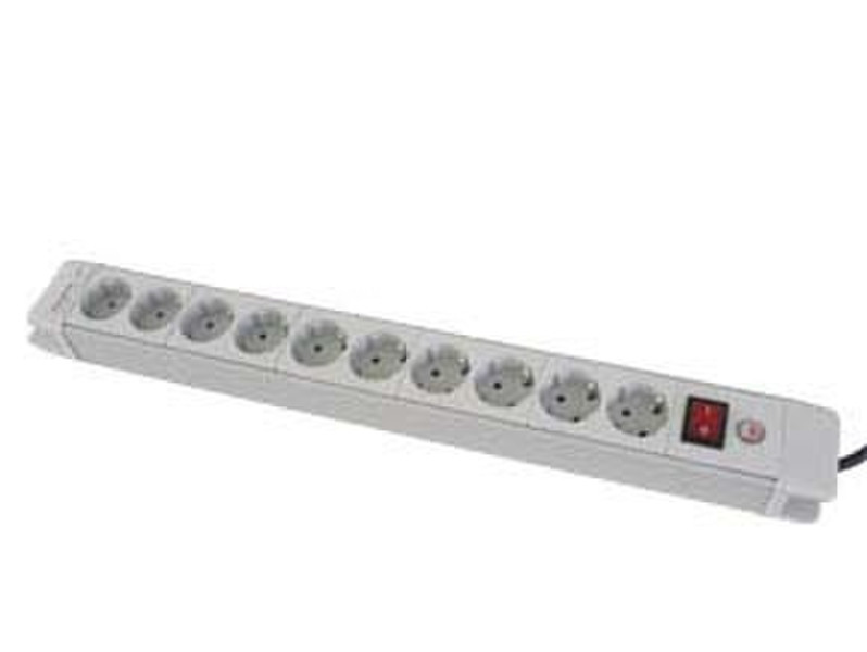 Lindy 10-Outlet Surge protector 10AC outlet(s) 3m Grey surge protector