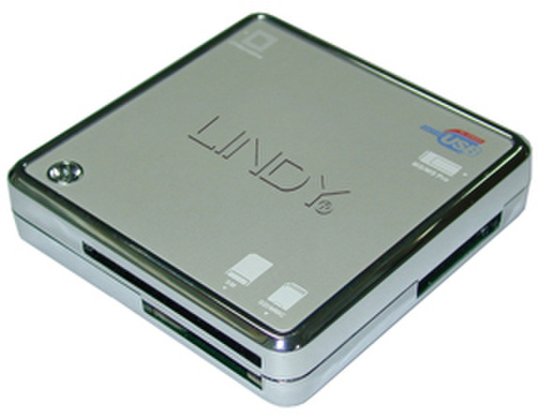 Lindy USB 2.0 Card Reader 23-in-1 Серый устройство для чтения карт флэш-памяти