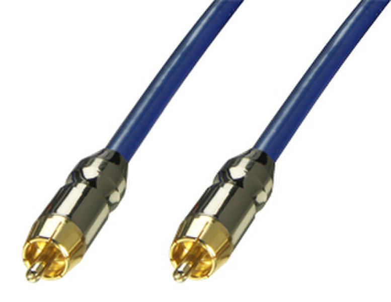 Lindy Premium Gold CVBS/SPDIF Cable, 0.5m 0.5м RCA RCA Синий композитный видео кабель