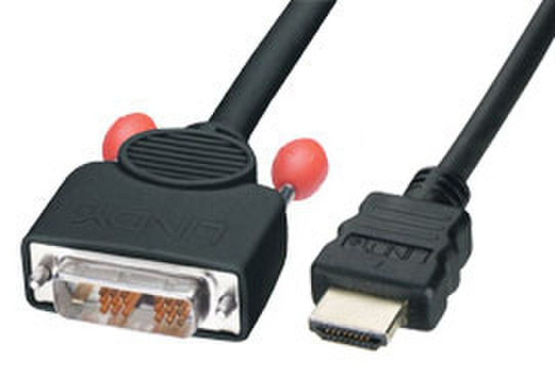 Lindy 5m HDMI/DVI-D Cable 5m HDMI DVI-D Black