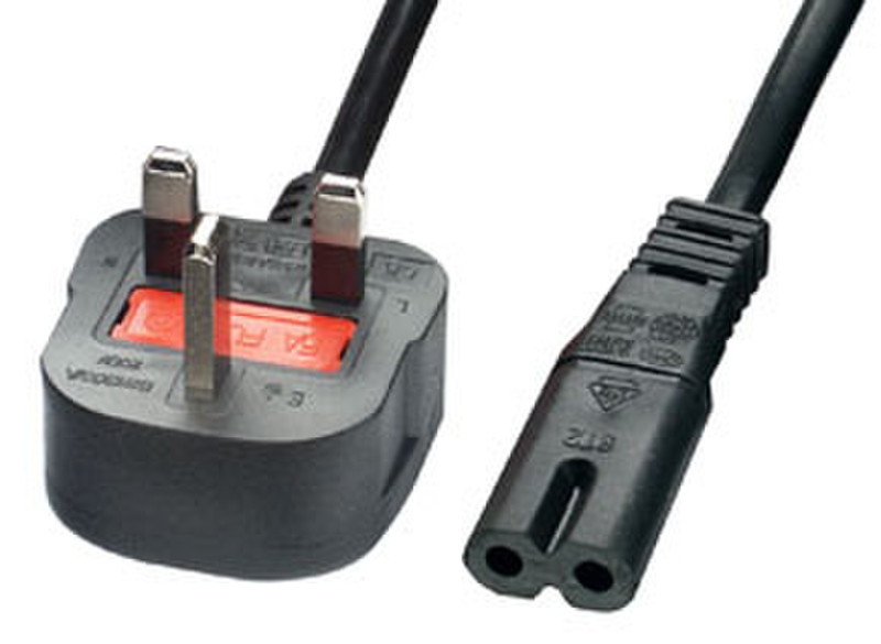 Lindy Power Cable, 2m 2м Power plug type G Черный кабель питания