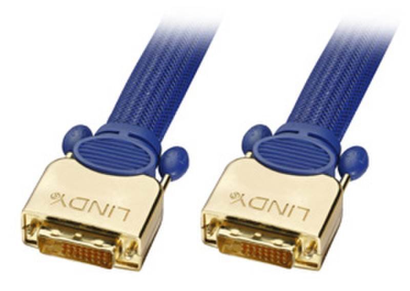 Lindy DVI-D Dual Link, 10m 10m DVI-D DVI-D Blue DVI cable