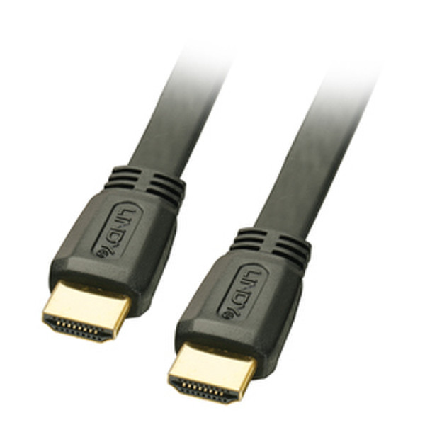 Lindy 3m Flat HDMI Cable 3m HDMI HDMI Schwarz HDMI-Kabel