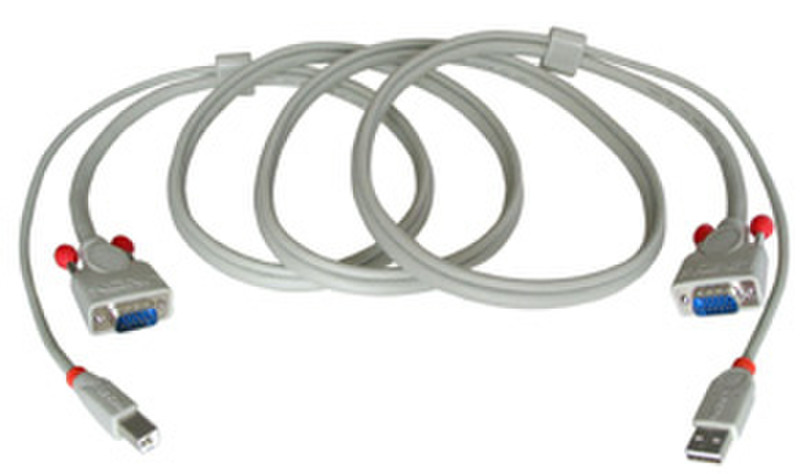 Lindy KVM USB 2.0 Cable, 2m 2м Серый кабель клавиатуры / видео / мыши