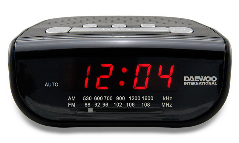 Daewoo DCR-26 Uhr Analog Schwarz Radio