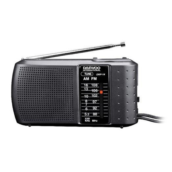 Daewoo DRP-14 Persönlich Analog Schwarz Radio