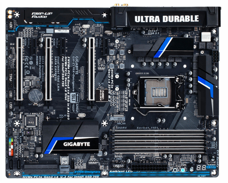 Gigabyte GA-Z170X-Designare Intel® Z170 Express Chipset LGA 1151 (Socket H4) ATX motherboard