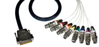 Contrik Analog D-Sub 25 pole 8 XLR 6 m D-Sub XLR Schwarz