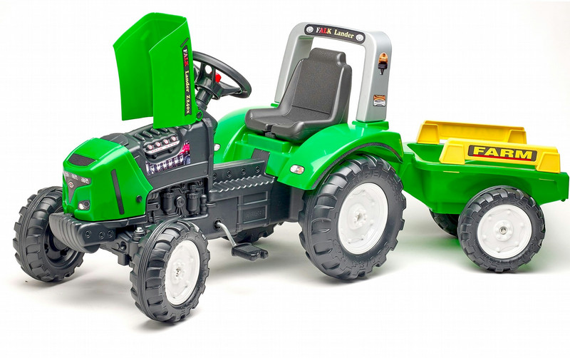 Falk Lander Z240x + Trailer Pedal Tractor Green